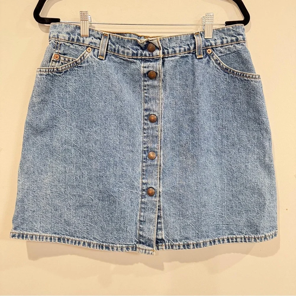 Levi's Blue Denim Mini Skirt - Picture 1 of 4